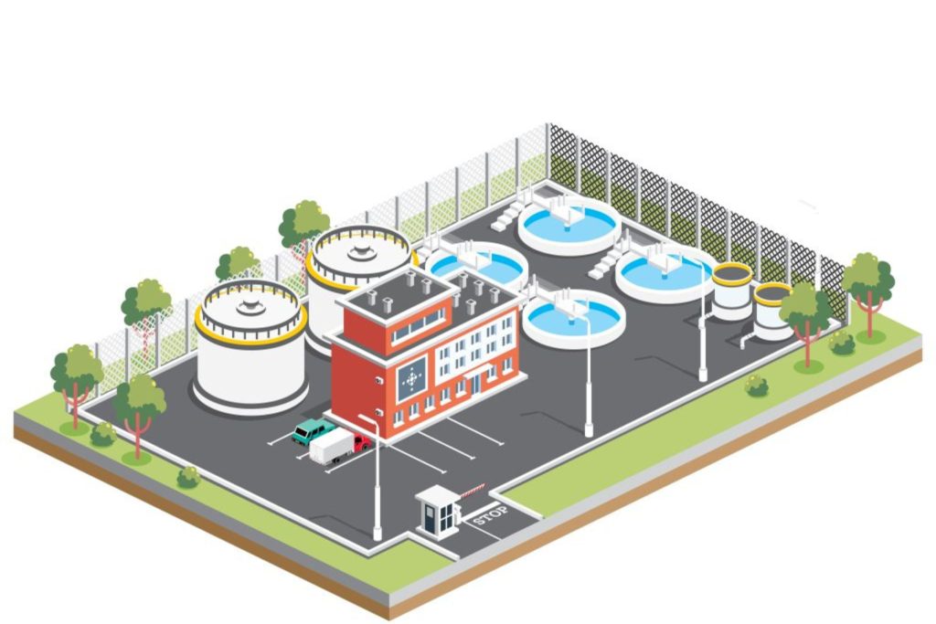 Animated Sewage Treatment Plant